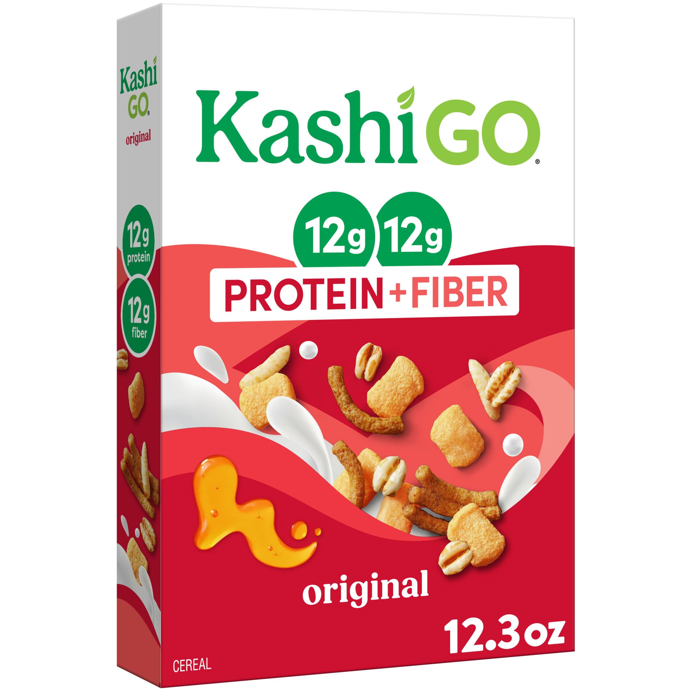 Kashi GO Protein Cereal for Men, High Protein & Fiber, Original Flavor, Perfect for Workouts, 1|3oz Box (1 Box)  
Kashi