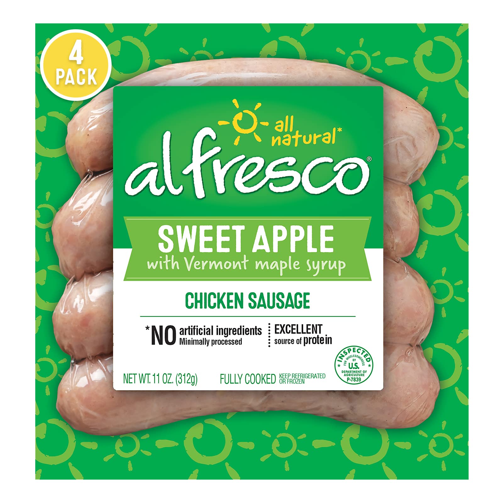 Al Fresco Chicken Sausage Sweet Apple with Vermont Maple Syrup for Outdoor Grillers in Fall
| Al Fresco Chicken Sausage