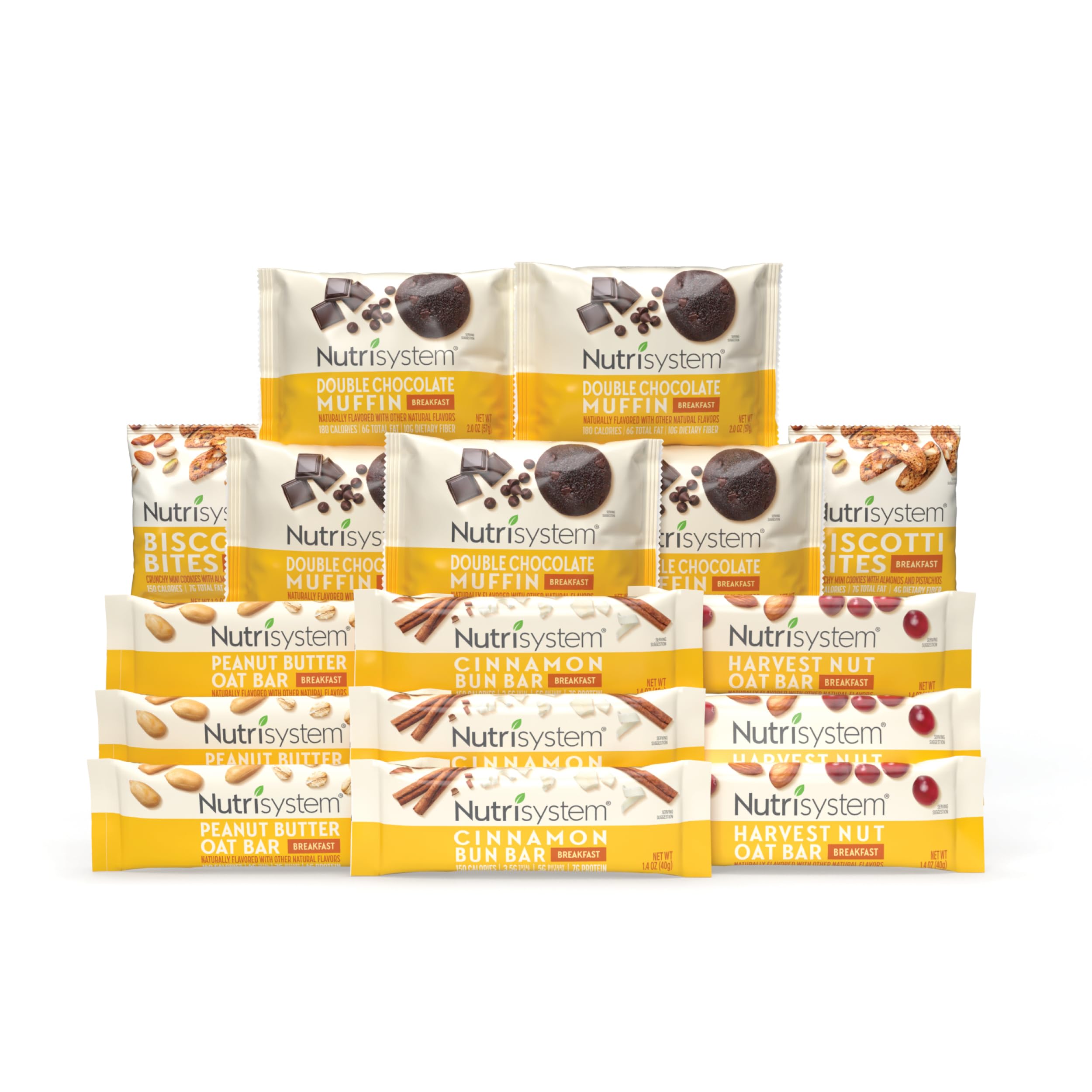 Nutrisystem On-The-Go Weight Loss Bars, Muffins, and Biscotti, Helps Support Healthy Snacking - 16 Count
| Nutrisystem