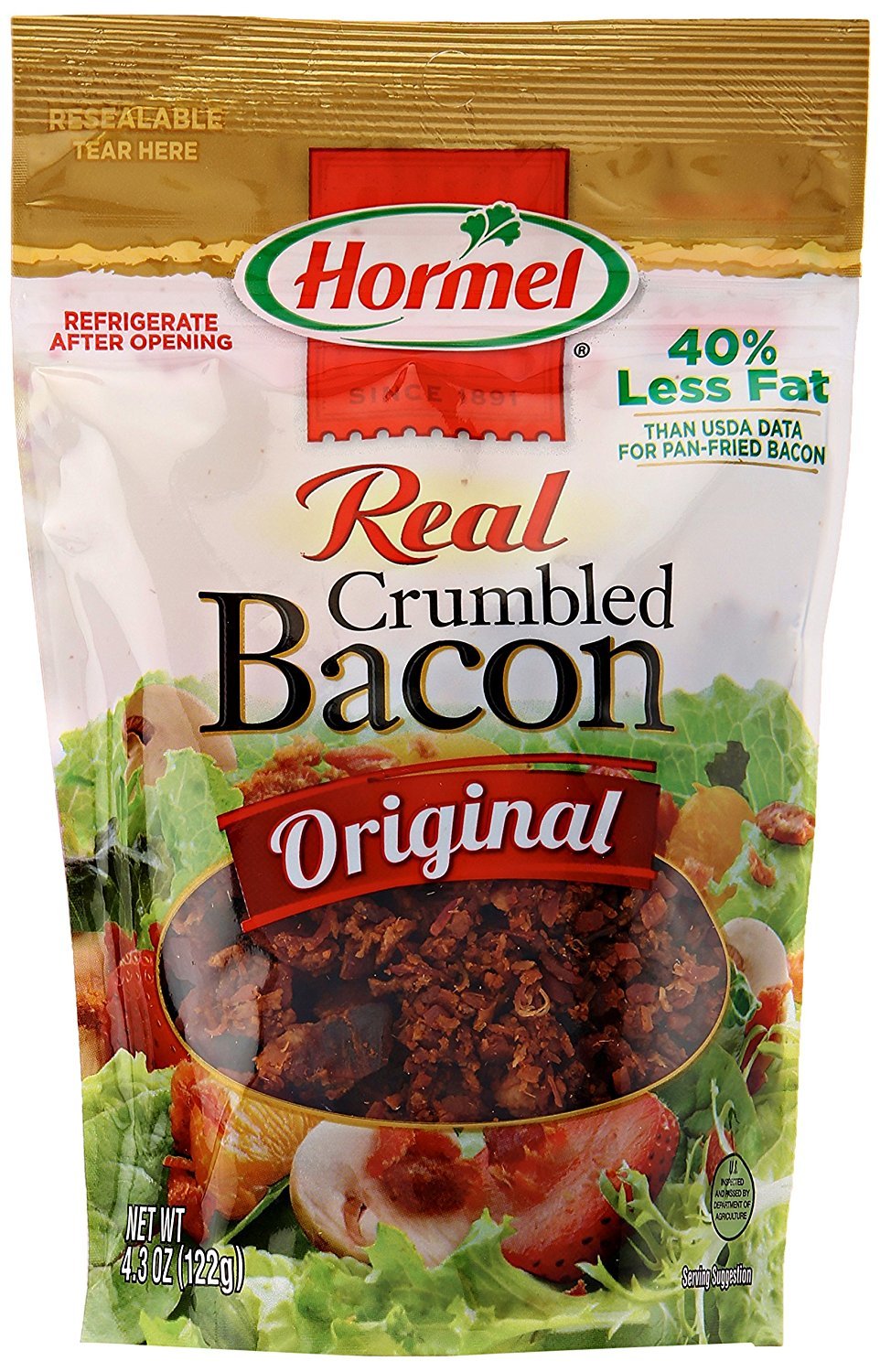 Hormel Real Bacon Crumble Topping, Savory Flavored, Ideal for Keto Diets, Meal Prep, |3 Oz Pouch
| Hormel Real Bacon Cr